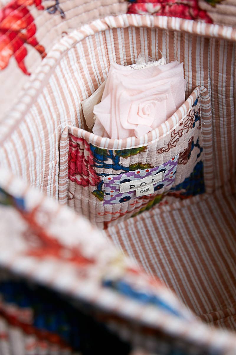 Quilted Large Everyday Tote Bag-POL