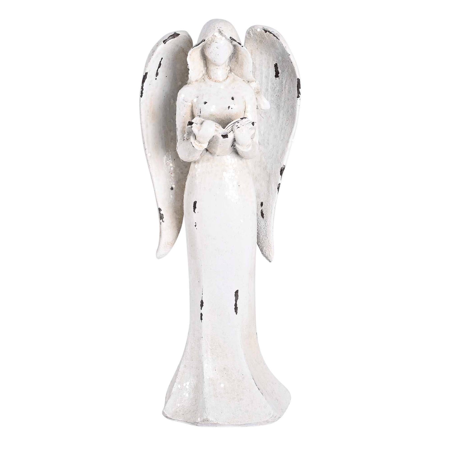 Angel Figurine Distressed Holding Book
