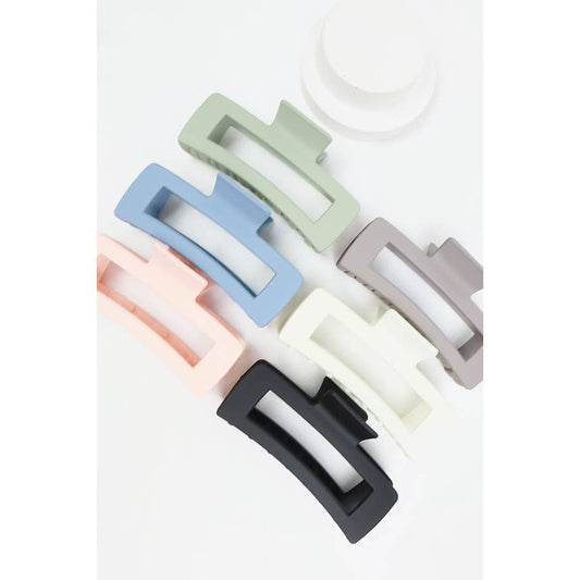 Matte Jumbo Cut Out Rectangle Hair Claw