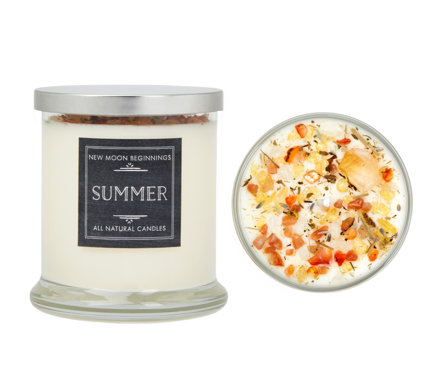 Crystal Cleansing Candles, Energy Candles 12oz Soy Candles Handmade