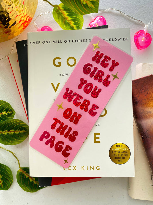 Hey girl you were on this page bookmark laminated (Qty. 1)