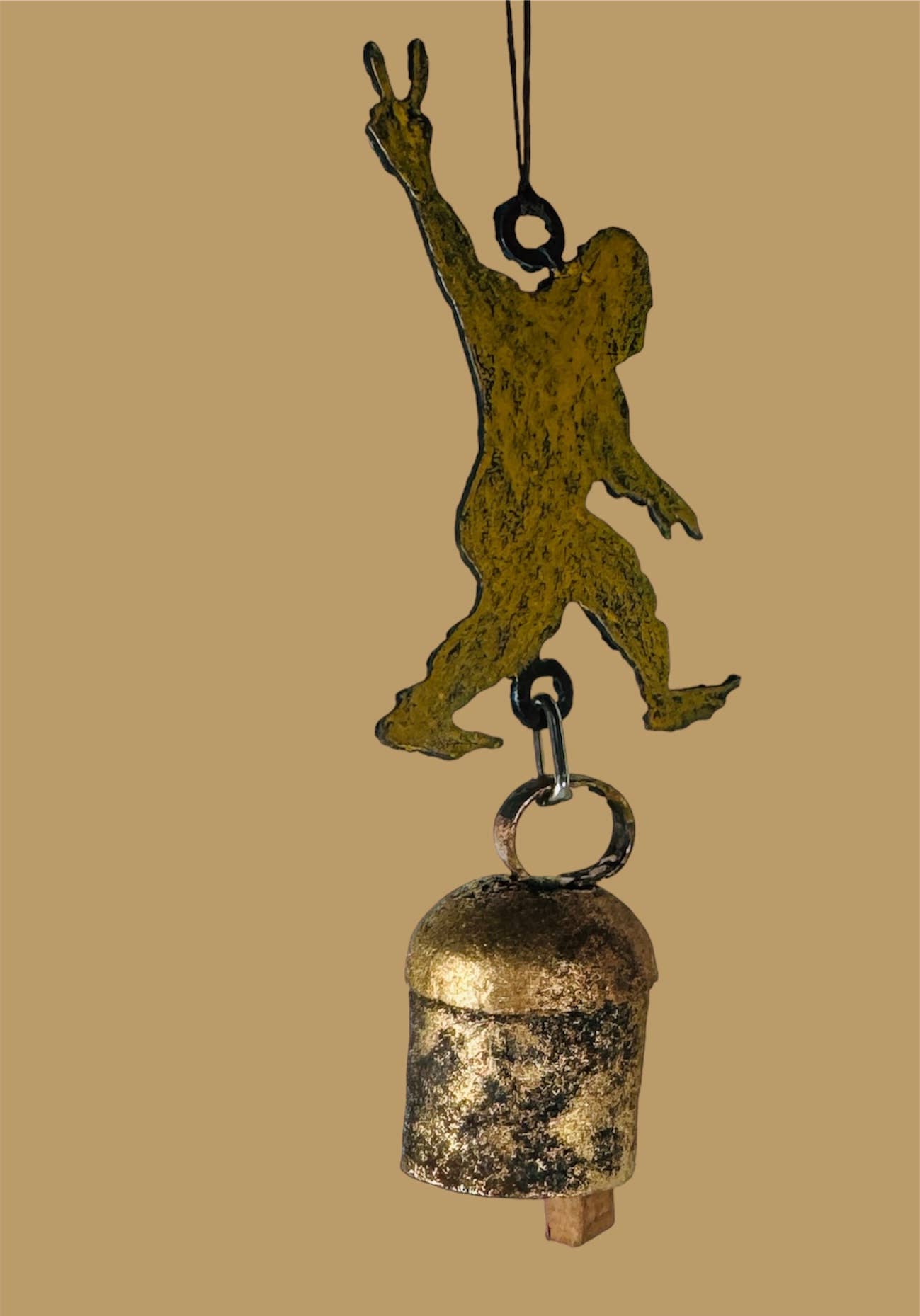 Bigfoot wind chime Peace sign ornament cheap affordable gift