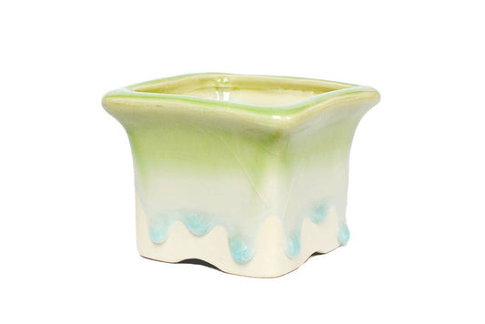 Dripping Glazed Vessel - Green