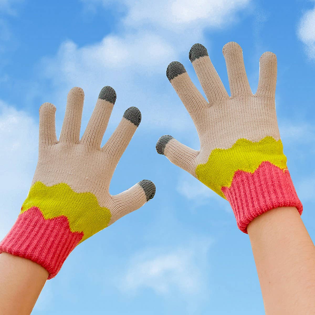 Cute Knit Gloves for Women – Touchscreen Warm