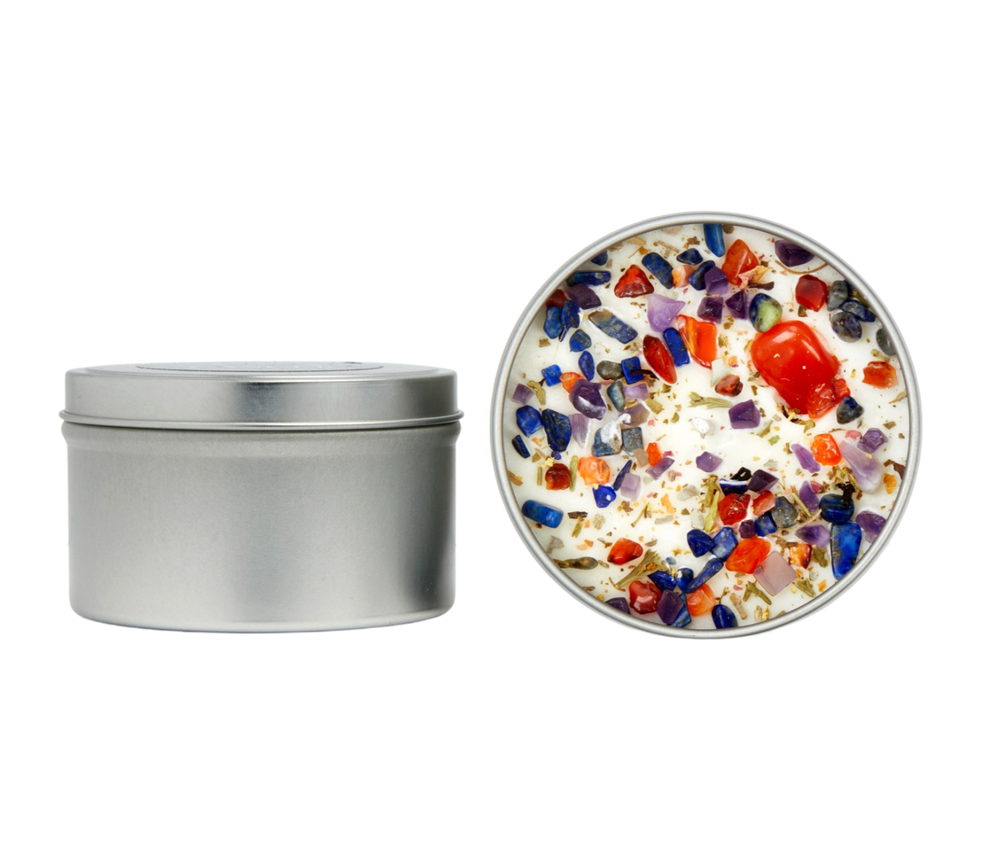 Meditation Candle - Herb, Flower, & Crystal Candles