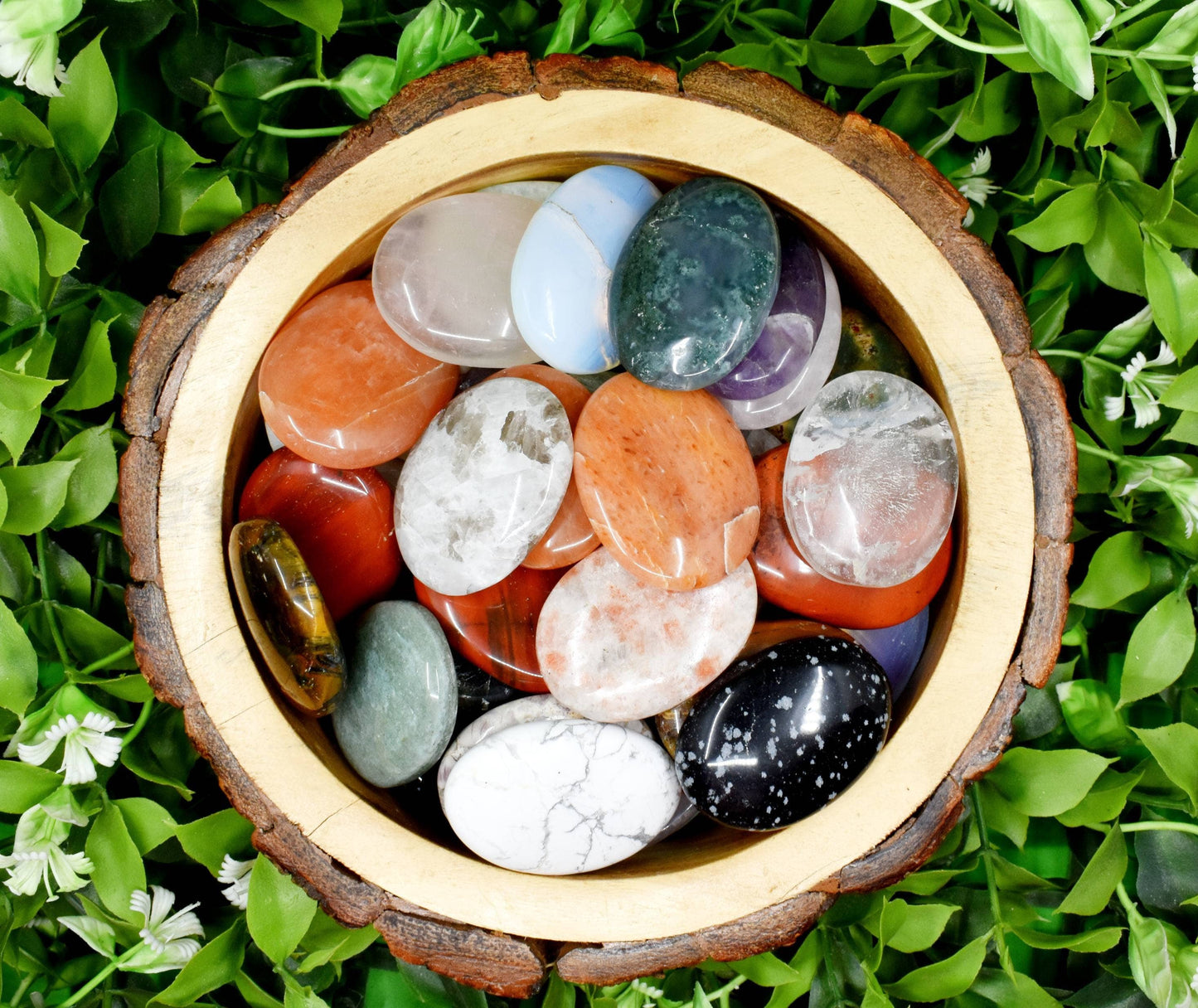 Gemstone Worry Stones, Palm Stone, Thumb Stone-Random