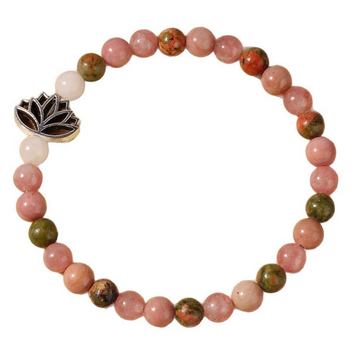 Rose Rutilated Quartz Pink Crystal Bracelet