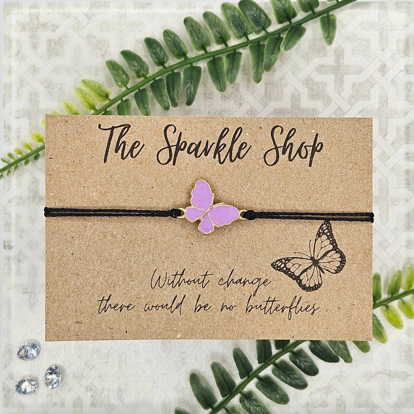 "Without Change" Butterfly Charm Bracelet