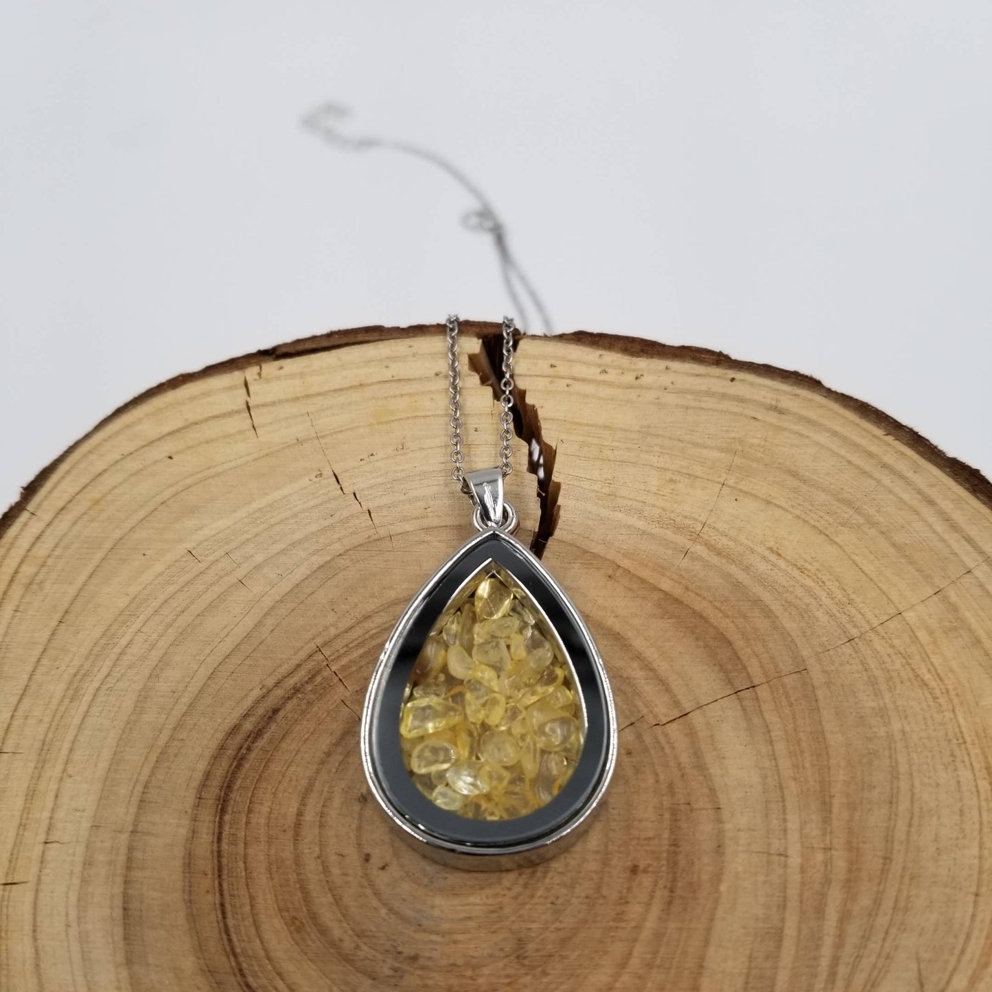 Natural Crushed Stone Wishing Necklace