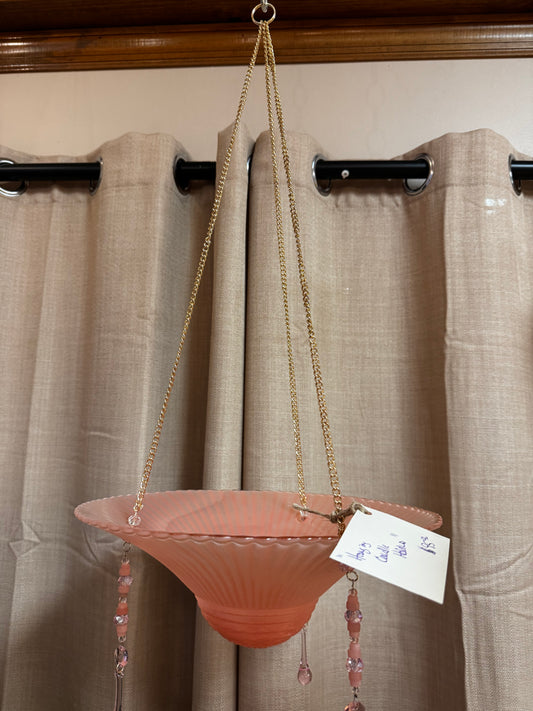 Vintage Shade Hanging Cande Holder - Salmon
