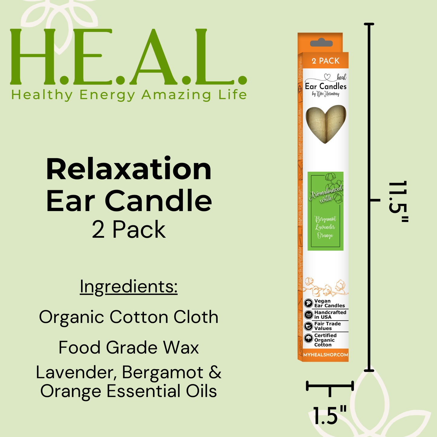 Lavender, Bergamot & Orange Ear Candles by Doc Harmony