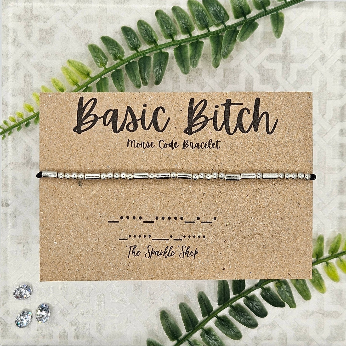 Handmade Morse Code Bracelet - Basic Bitch