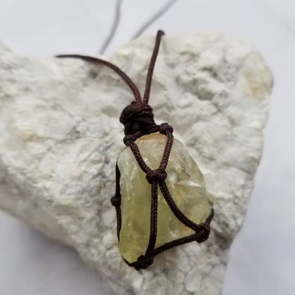 Natural Crystal Interchangable Cage Necklaces