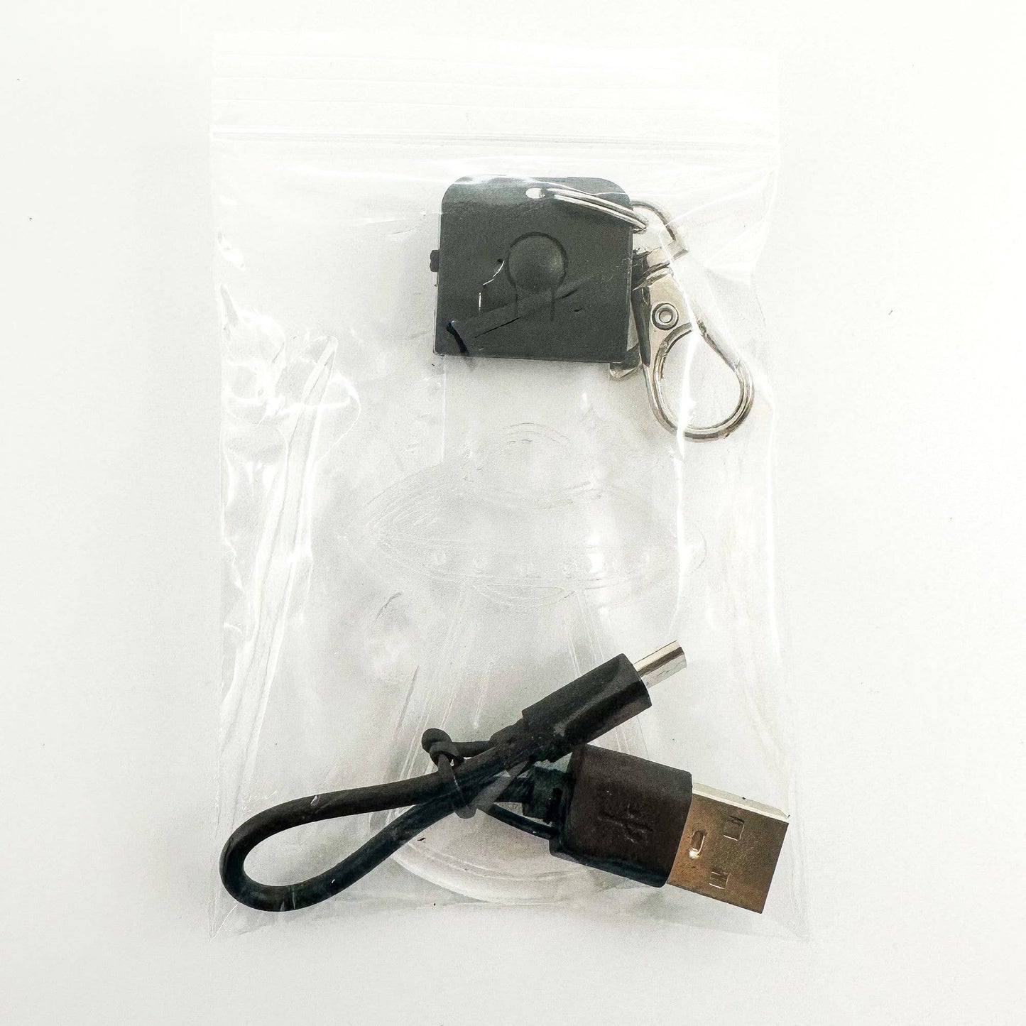 UFO Alien Ship LED Keychain with Clip