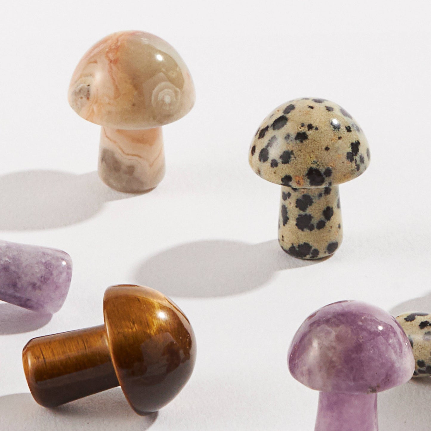 Assorted Carved Crystal Mini Mushrooms 🍄-Random Color Chosen