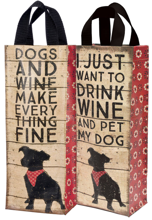 Dogs And Wine Wine Tote