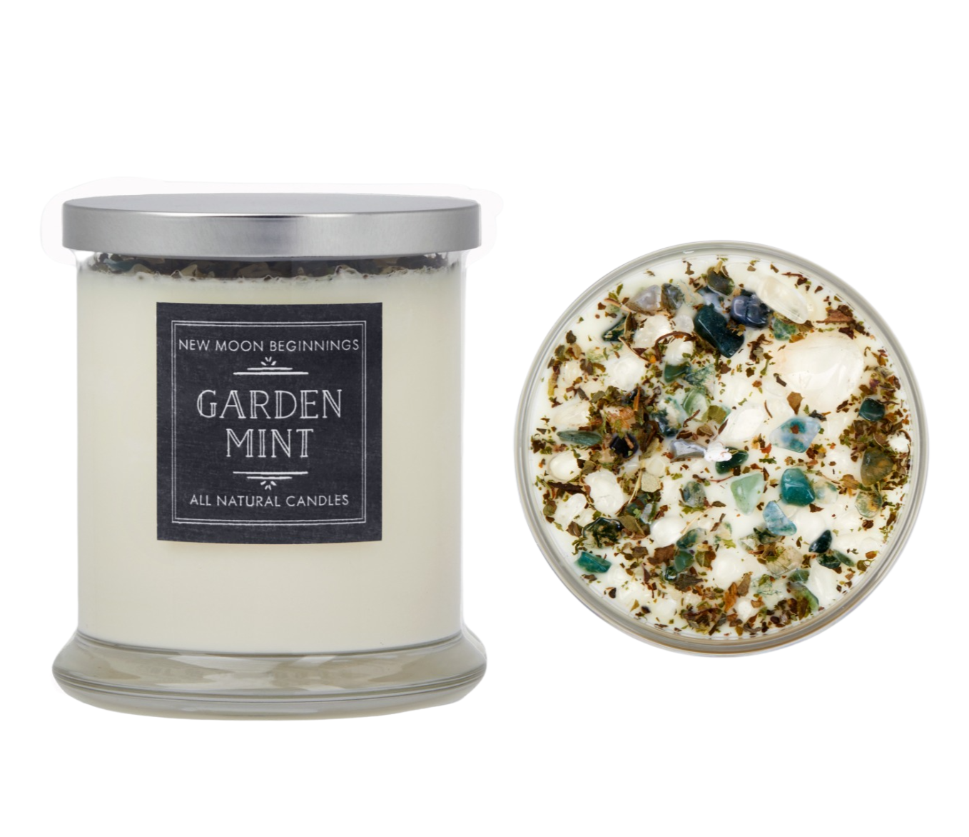 Crystal Cleansing Candles, Energy Candles 12oz Soy Candles Handmade