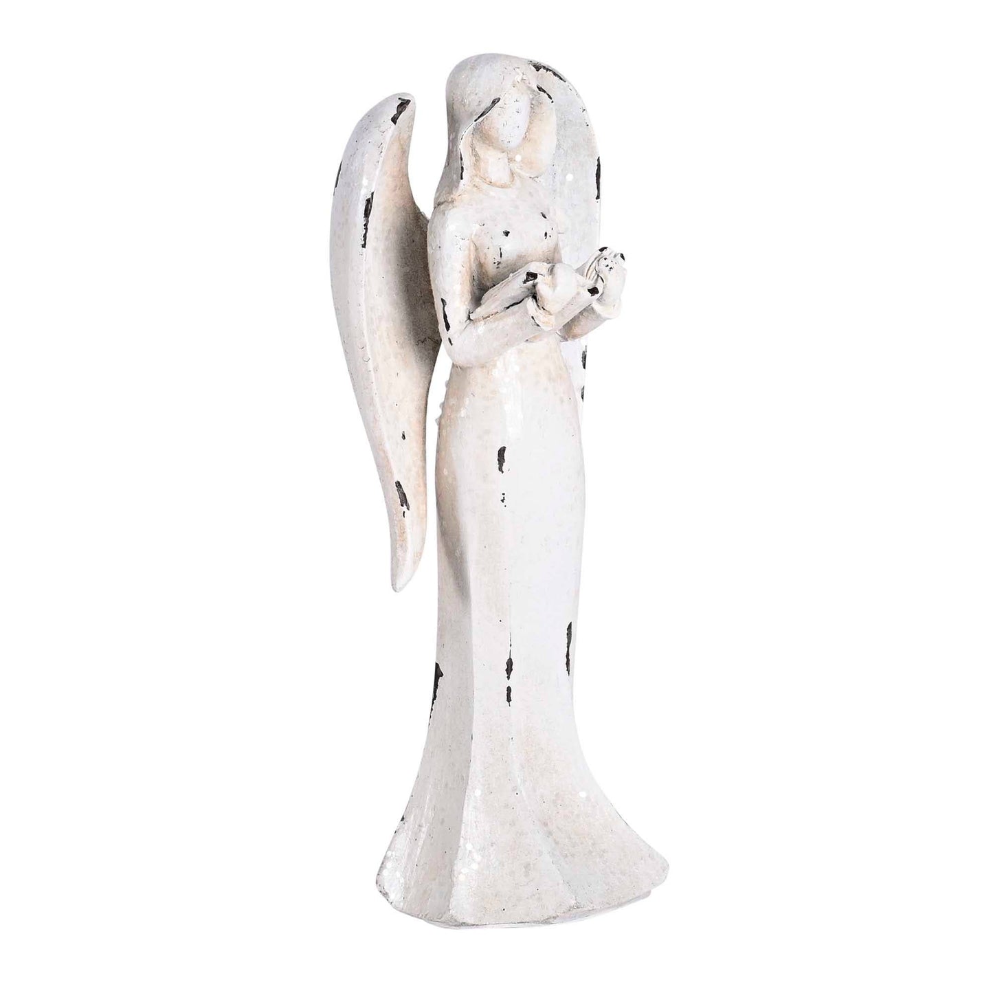 Angel Figurine Distressed Holding Book