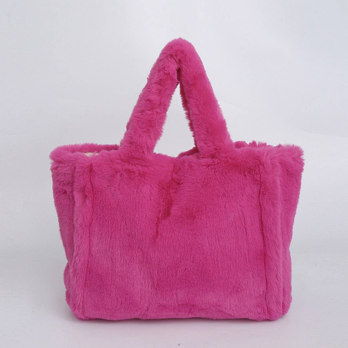 Plush Shoulder Tote Bag Fluffy Underarm Purse_CUAB00585