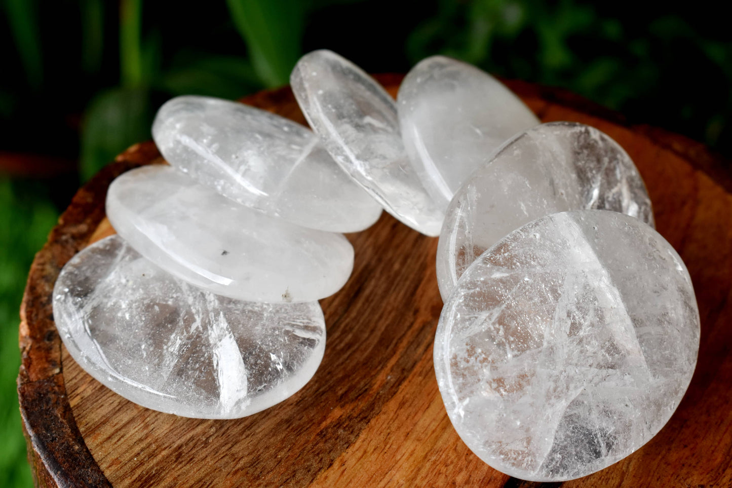 Crystal Quartz Worry Stone, Natural Palm Stone