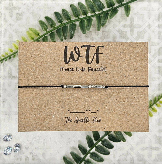 Handmade Morse Code Bracelet - WTF