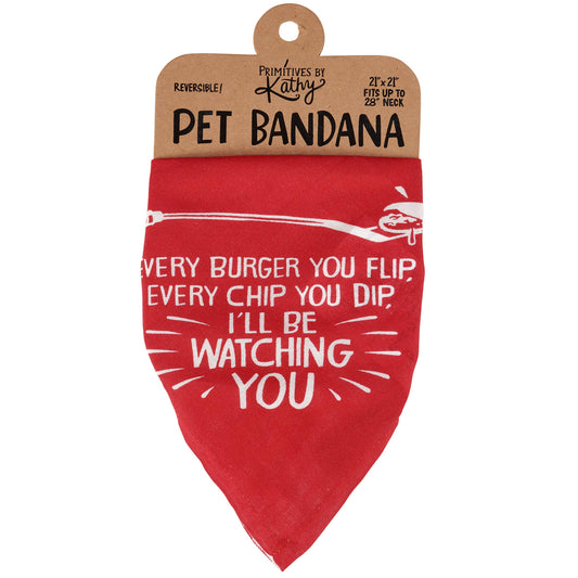 Large Every Burger Pet Bandana