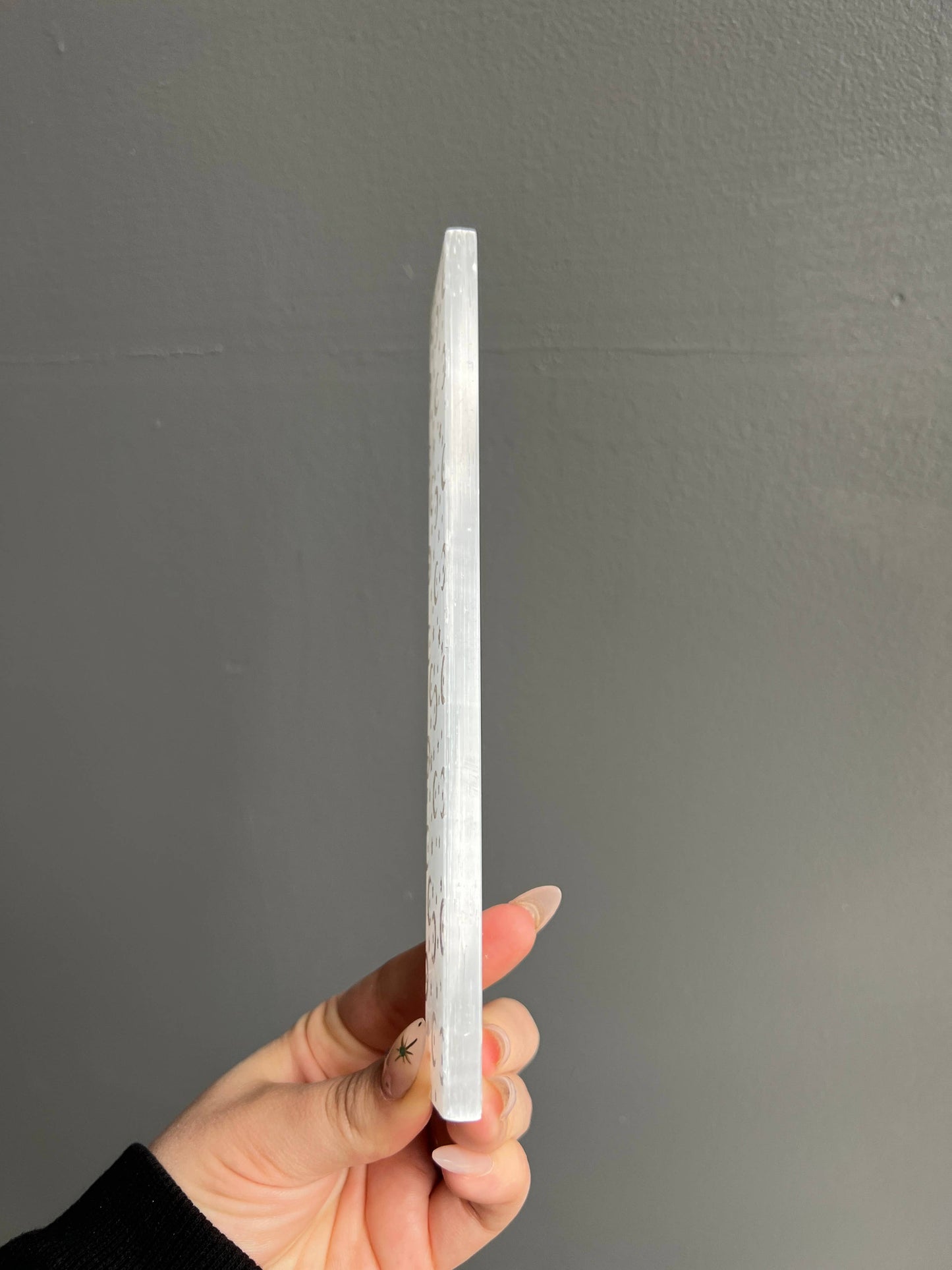 Etched Selenite Crystal Charging Bar