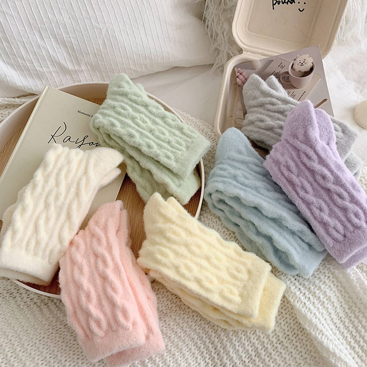 Cozy Thick Plush Hemp-Knit Socks