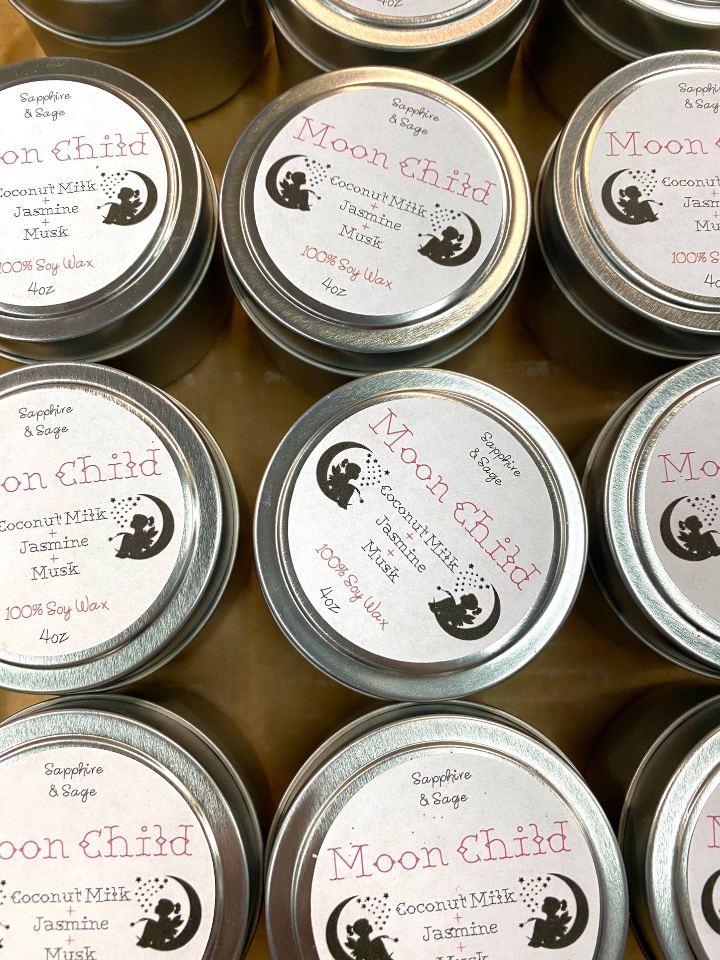 Moon Child Crystal Candle