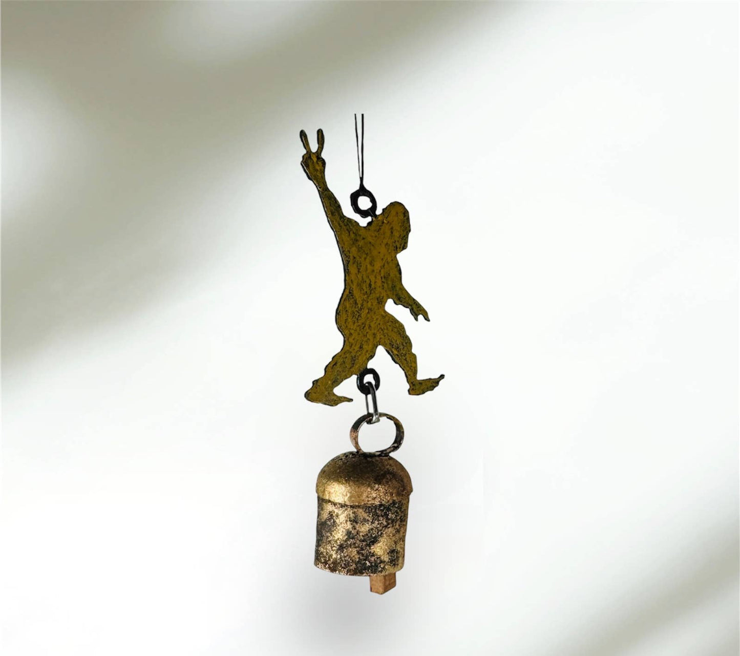 Bigfoot wind chime Peace sign ornament cheap affordable gift