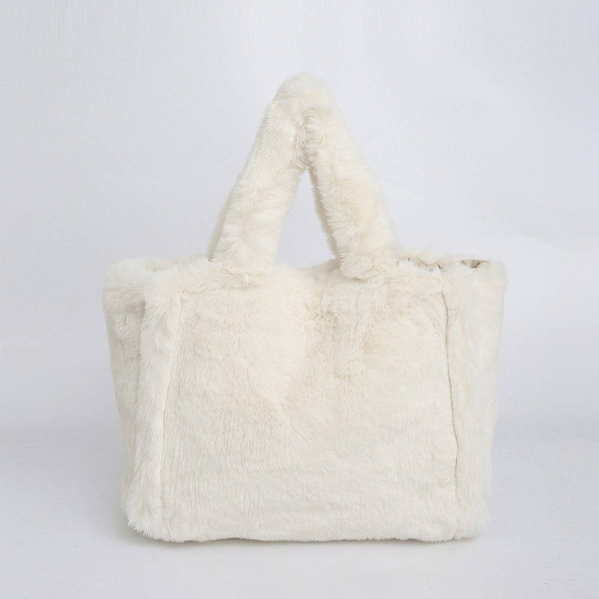 Plush Shoulder Tote Bag Fluffy Underarm Purse_CUAB00585