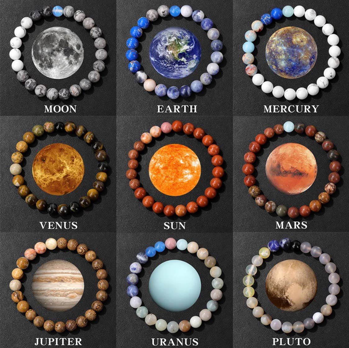 Solar System Natural Stone Bracelets