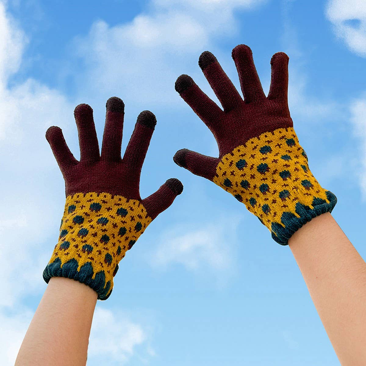 Cute Knit Gloves for Women – Touchscreen Warm