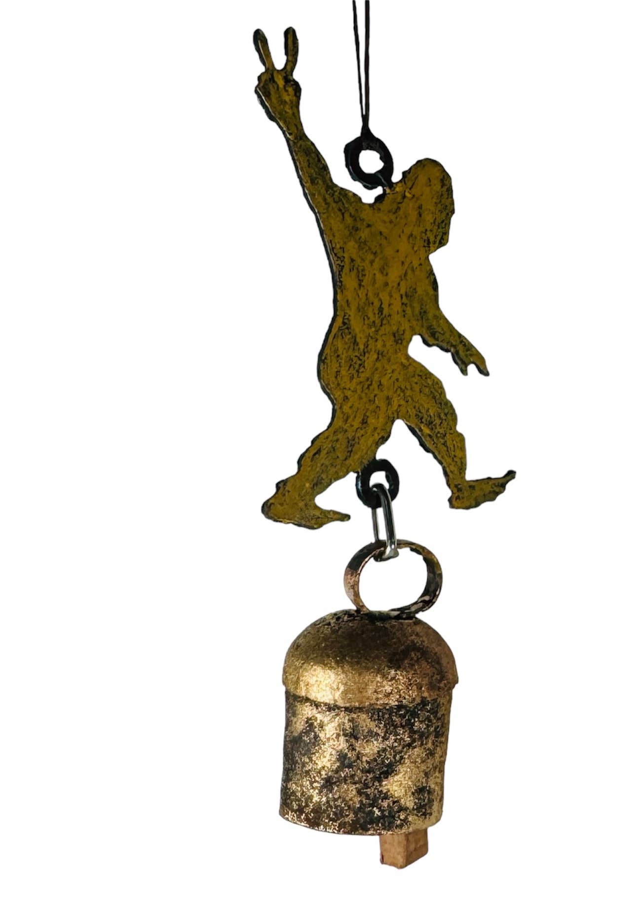 Bigfoot wind chime Peace sign ornament cheap affordable gift