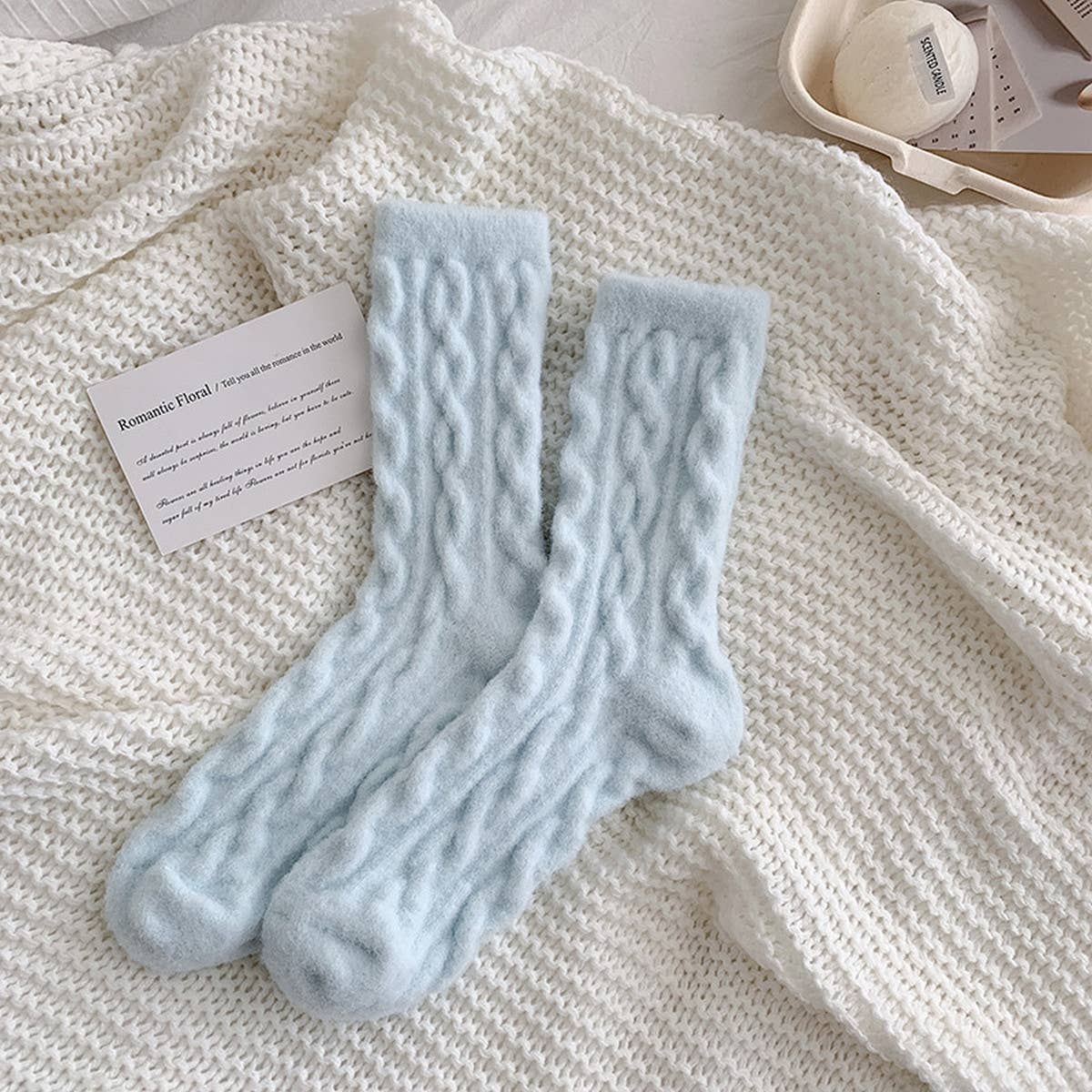 Cozy Thick Plush Hemp-Knit Socks