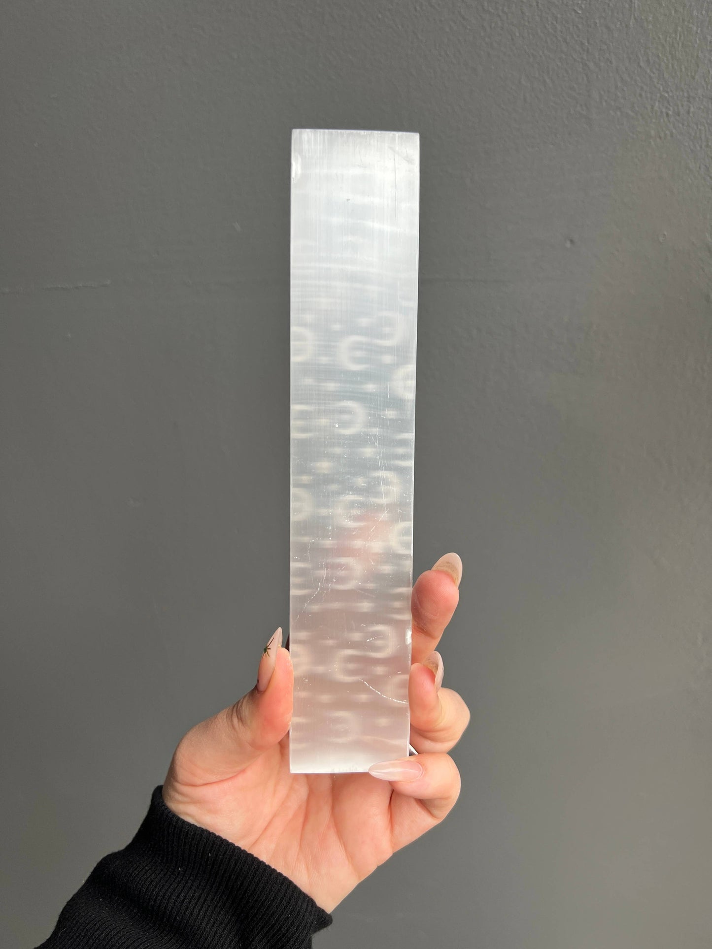 Etched Selenite Crystal Charging Bar