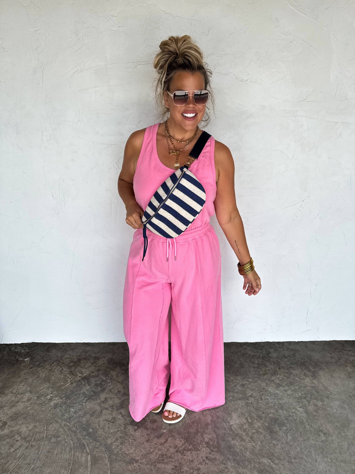STRIPE TERRY BUM BAG