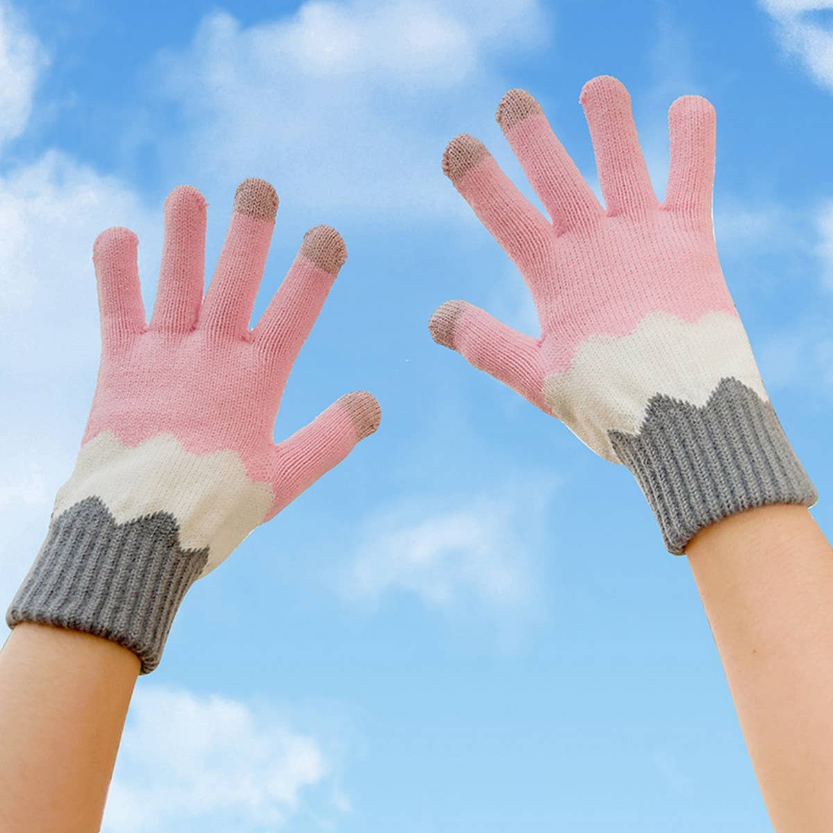 Cute Knit Gloves for Women – Touchscreen Warm