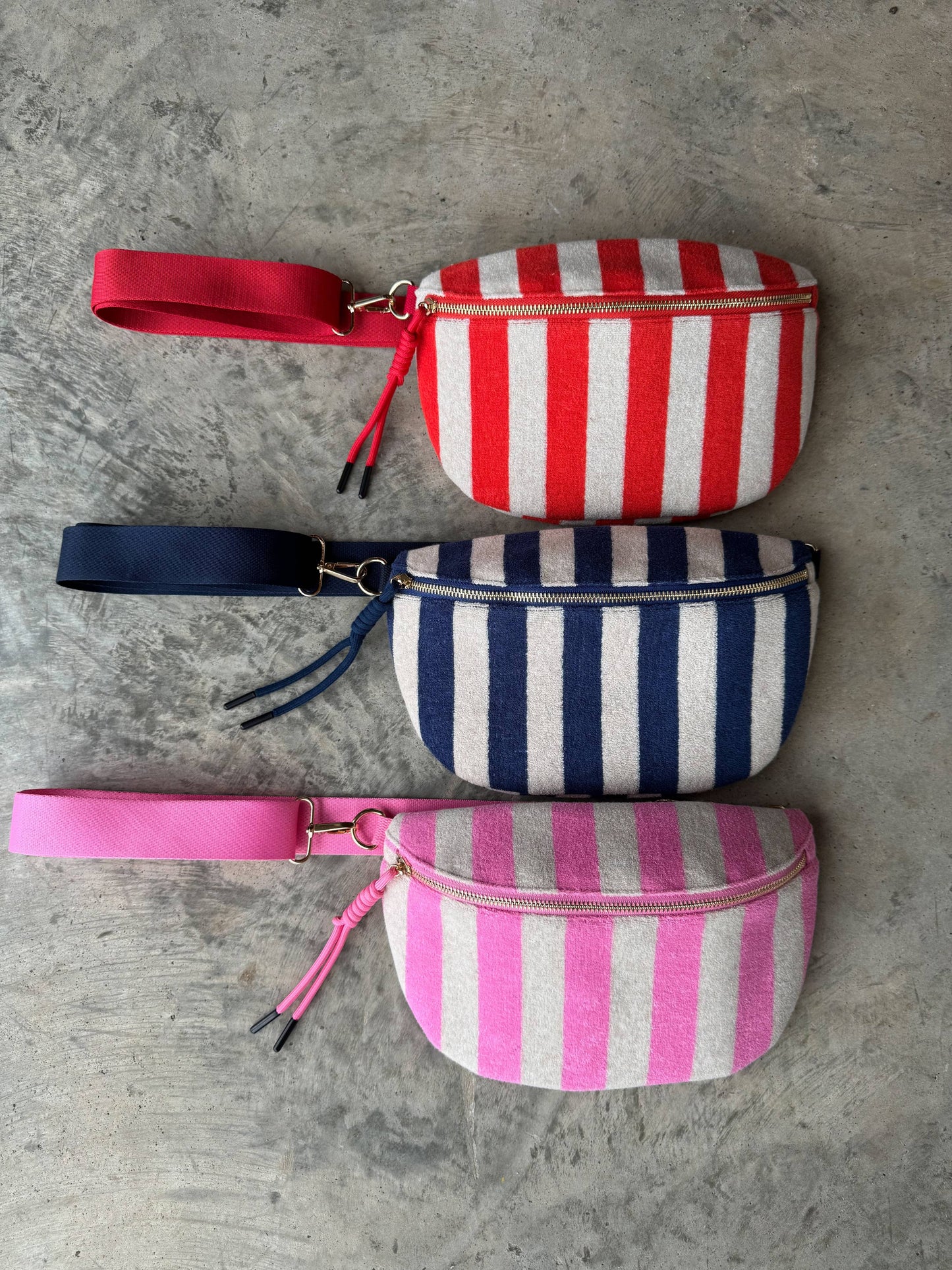 STRIPE TERRY BUM BAG