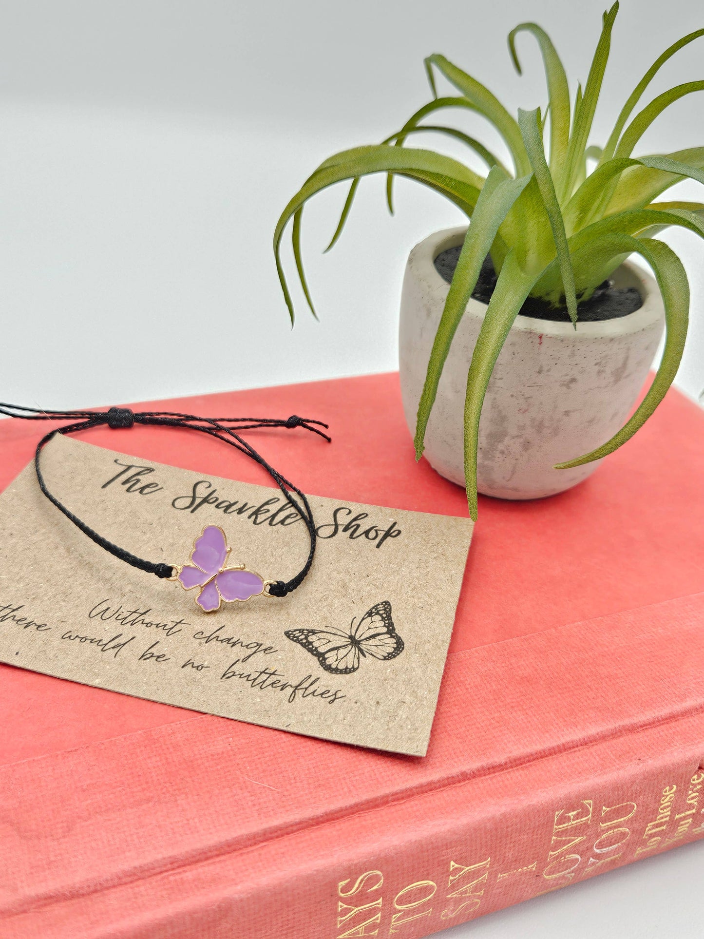 "Without Change" Butterfly Charm Bracelet