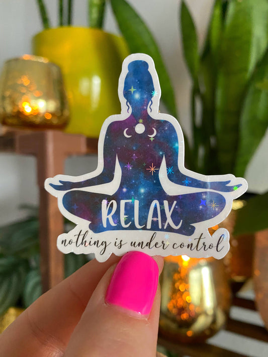 Relax yoga sticker (holographic)